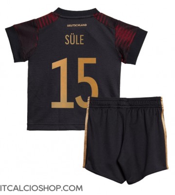 Germania Niklas Sule #15 Seconda Maglia Bambino Mondiali 2022 Manica Corta (+ Pantaloni corti)